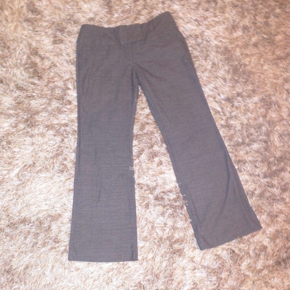 Brown casual straight leg trousers